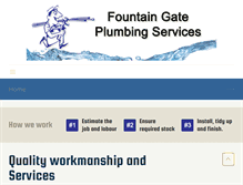 Tablet Screenshot of fountaingateplumbing.com